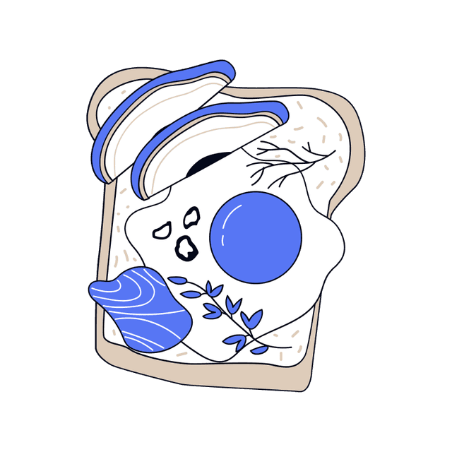 Illustratie van een broodje